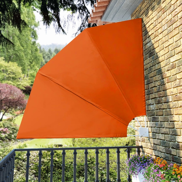 Tenda Laterale per Balcone Pieghevole Terracotta 210x210 cm