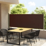 Tenda Laterale Retrattile per Patio 140x300 cm Marrone