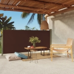 Tenda Laterale Retrattile per Patio 140x300 cm Marrone