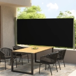 Tenda Laterale Retrattile per Patio 140x300 cm Nera