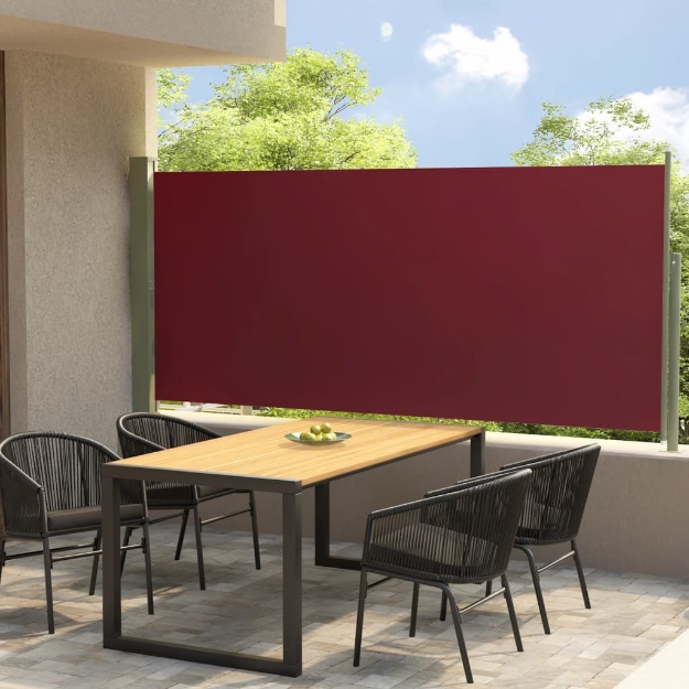 Tenda Laterale Retrattile per Patio 140x300 cm Rossa