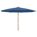 Ombrellone da Giardino con Palo in Legno Azzurro 400x273 cm
