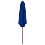 Ombrellone da Esterni con Palo in Legno Blu 270 cm