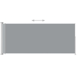Tenda Laterale Retrattile per Patio 180x500 cm Grigia