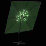 Ombrellone a Sbalzo LED Verde 400x300 cm
