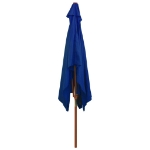 Ombrellone da Esterni con Palo in Legno 200x300 cm Blu