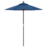 Ombrellone da Giardino con Palo in Legno Azzurro 196x231 cm