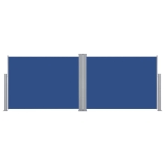 Tenda da Sole Laterale Retrattile Blu 120x1000 cm