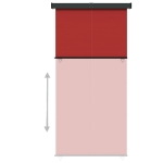 Tendalino Laterale per Balcone 140x250 cm Rosso