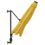 Ombrellone a Parete con LED Giallo 290 cm