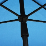 Ombrellone da Giardino con Palo 210x140 cm Azzurro