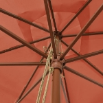 Ombrellone da Giardino Palo in Legno Terracotta 300x300x273 cm