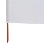 Paravento a 3 Pannelli in Tessuto 400x80 cm Bianco Sabbia