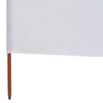Paravento a 9 Pannelli in Tessuto 1200x120 cm Bianco Sabbia