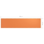Paravento Balcone Arancione 120x500 cm in Tessuto Oxford