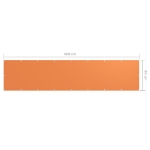 Paravento Balcone Arancione 90x400 cm Tessuto Oxford