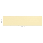 Paravento da Balcone Beige 120x500 cm in HDPE