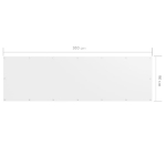Paravento da Balcone Bianco 90x300 cm in Tessuto Oxford