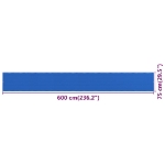 Paravento da Balcone Blu 75x600 cm in HDPE