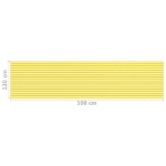 Paravento da Balcone Giallo e Bianco 120x500 cm in HDPE