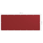 Paravento da Balcone Rosso 120x300 cm in Tessuto Oxford