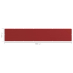 Paravento da Balcone Rosso 75x400 cm in HDPE
