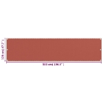 Paravento da Balcone Terracotta  120x500 cm in HDPE