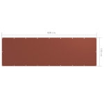 Paravento da Balcone Terracotta 120x400 cm Tessuto Oxford