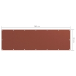 Paravento da Balcone Terracotta 90x300 cm Tessuto Oxford