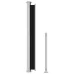 Tenda Laterale Retrattile per Patio 200x300 cm Nero