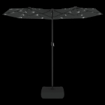 Ombrellone a Doppia Testa con LED Antracite 316x240 cm