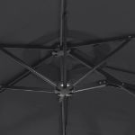 Ombrellone a Doppia Testa Nero 316x240 cm
