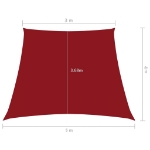 Parasole a Vela in Tela Oxford a Trapezio 3/5x4 m Rosso