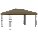 Gazebo 3x4 m Grigio Talpa in Tessuto