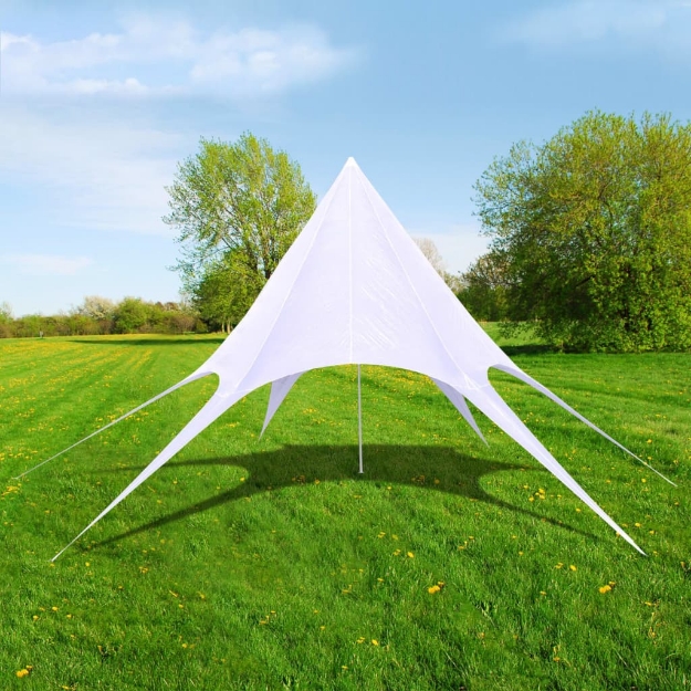 Gazebo padiglione tenda da giardino a stella esagonale 14m