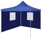 Tenda Pieghevole con 2 Pareti 3x3 m Blu