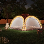 Tenda per Feste con LED e 4 Pareti 3,6x3,6x2,3 m Mimetica