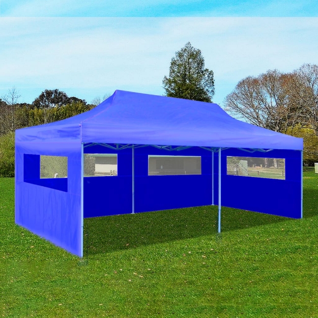 Tenda per Feste Pop-up Pieghevole Blu 3 x 6 m