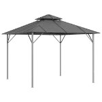 Gazebo con Tetto Doppio 3x3 m Antracite