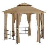 Gazebo con Pareti Laterali 3,1x2,7 m Tortora