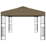 Gazebo 3x4 m Grigio Talpa in Tessuto