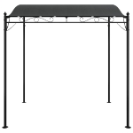 Tettoia Antracite 2x2,3 m 180 g/m² Tessuto e Acciaio