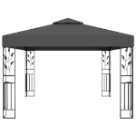 Gazebo con Tetto Doppio 3x4 m Antracite