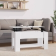 Tavolino da Salotto Bianco 101x49x52 cm in Legno Multistrato