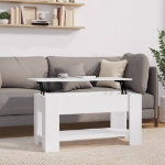 Tavolino da Salotto Bianco 101x49x52 cm in Legno Multistrato