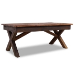 Tavolino da Caffè in Legno Massello Recuperato 110x60x45 cm