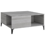 Tavolino Salotto Grigio Sonoma 80x80x36,5 cm Legno Multistrato