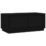 Tavolino da Salotto Nero 102x50x44 cm in Legno Multistrato