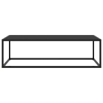 Tavolino da Salotto Nero con Vetro Nero 120x50x35 cm