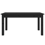 Tavolino da Salotto Nero 80x50x40 cm Legno Massello di Pino